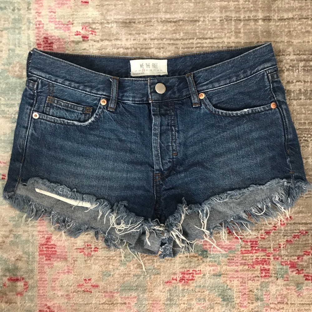 Free People denim shorts